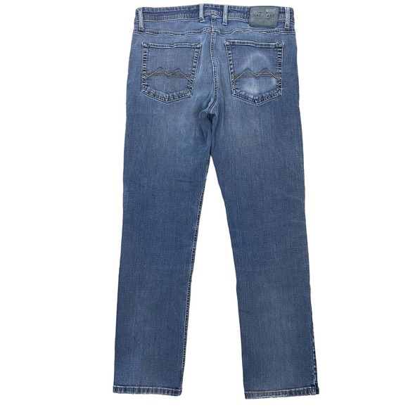 MAC Arne Pipe Lighter Denim Jeans Blue Stretch Skinny Fit Men's Sz 34 - Picture 3 of 8